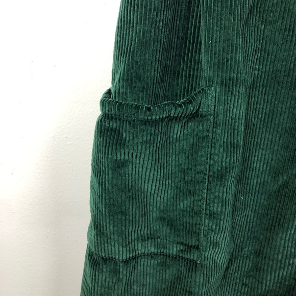 Adorable American Eagle Green Corduroy Overall Dress - Picture 3 of 5